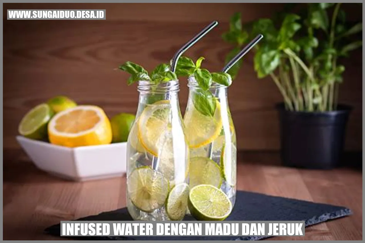 infused water dengan madu dan jeruk