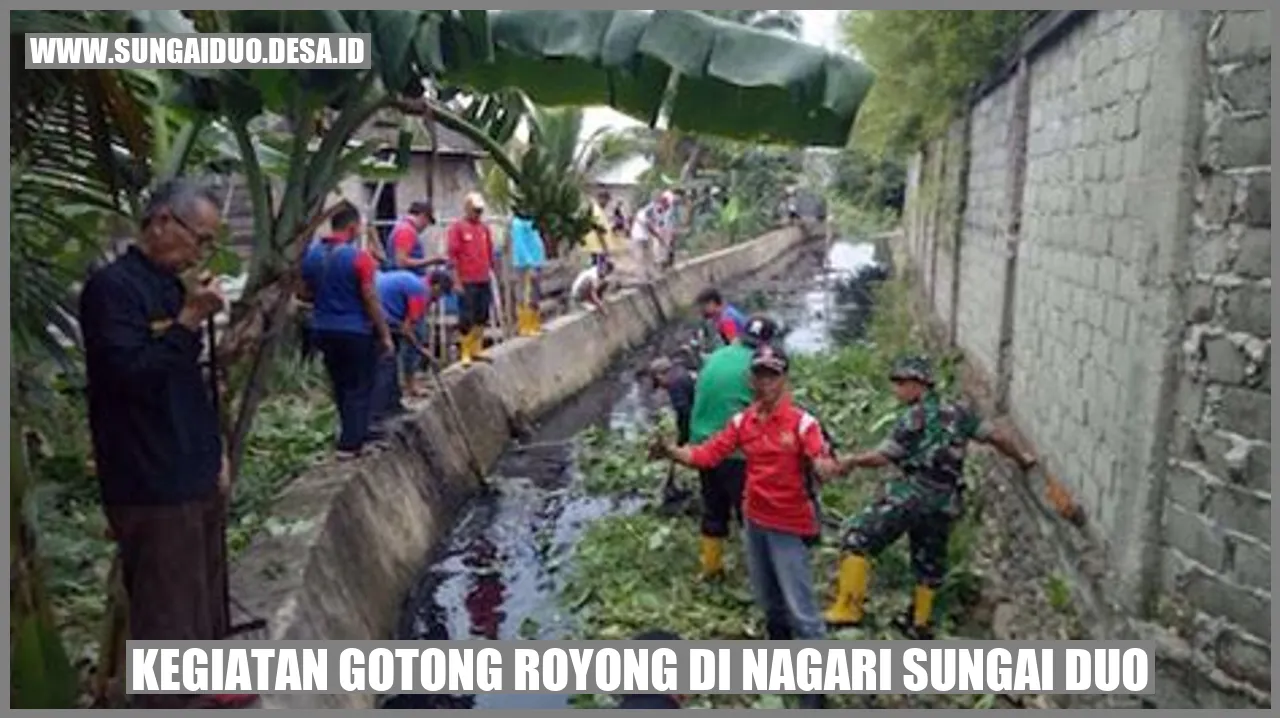 Kegiatan Gotong Royong di Nagari Sungai Duo