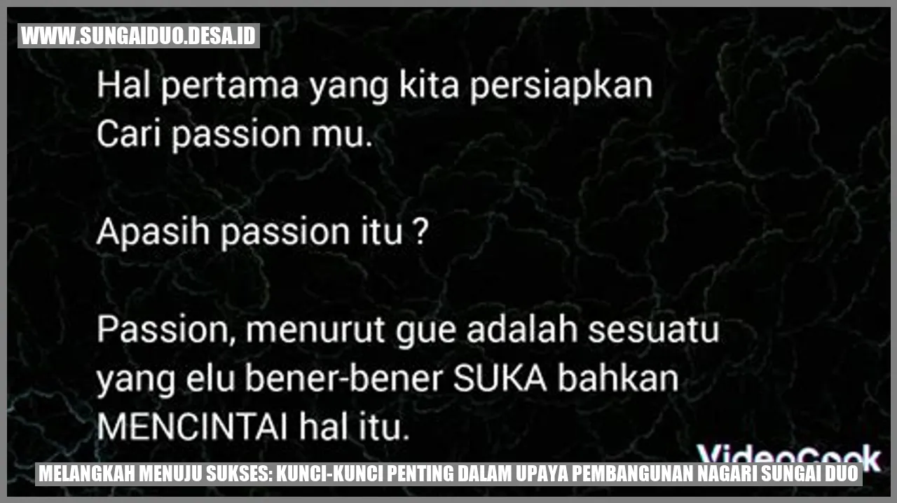 Melangkah Menuju Sukses: Kunci-Kunci Penting dalam Upaya Pembangunan Nagari Sungai Duo