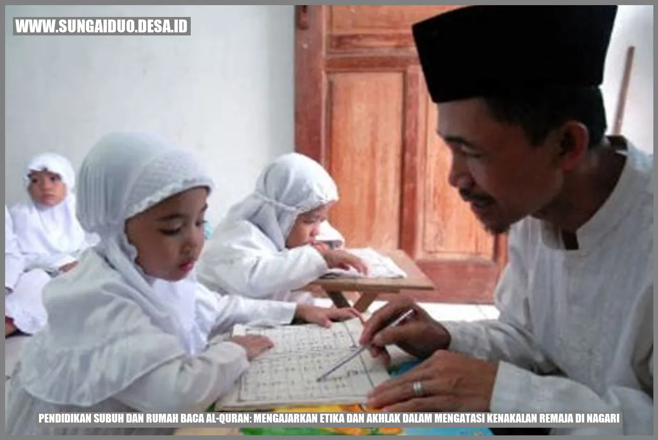 Pendidikan Subuh Dan Rumah Baca Al Quran Mengajarkan Etika Dan Akhlak